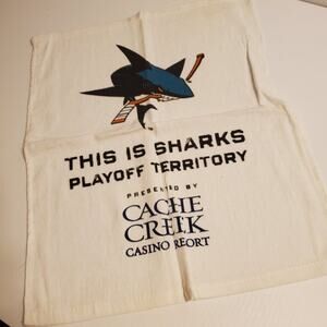 Set of 2 SJ Sharks Hockey Hand Towels